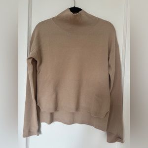 Tan NAADAM cashmere turtleneck, Small